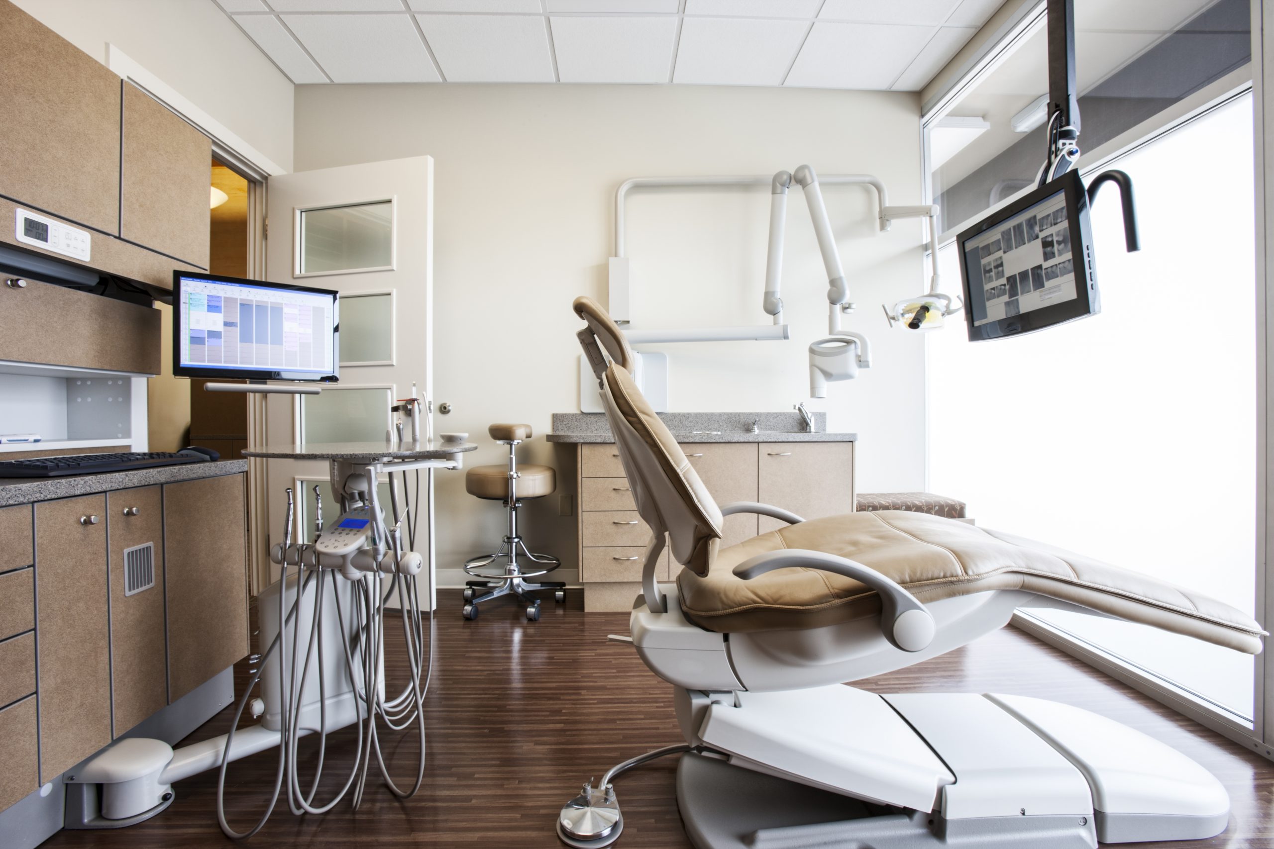 Interior of newly renovated dentist office.